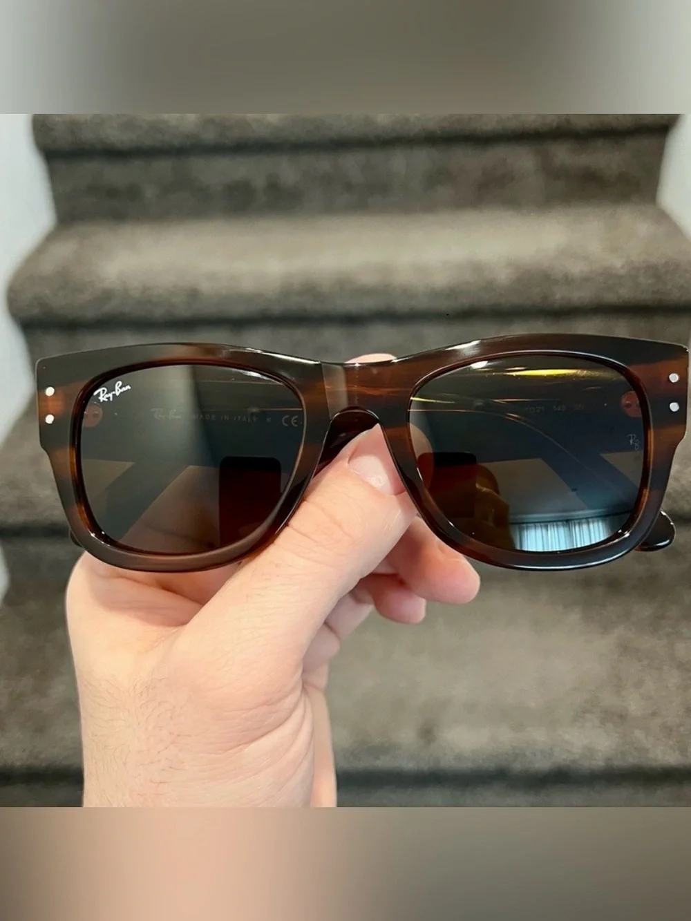 Ray-Ban NEW Ray-Ban RB0840s Mega Wayfarer Sunglasses - Brown $149